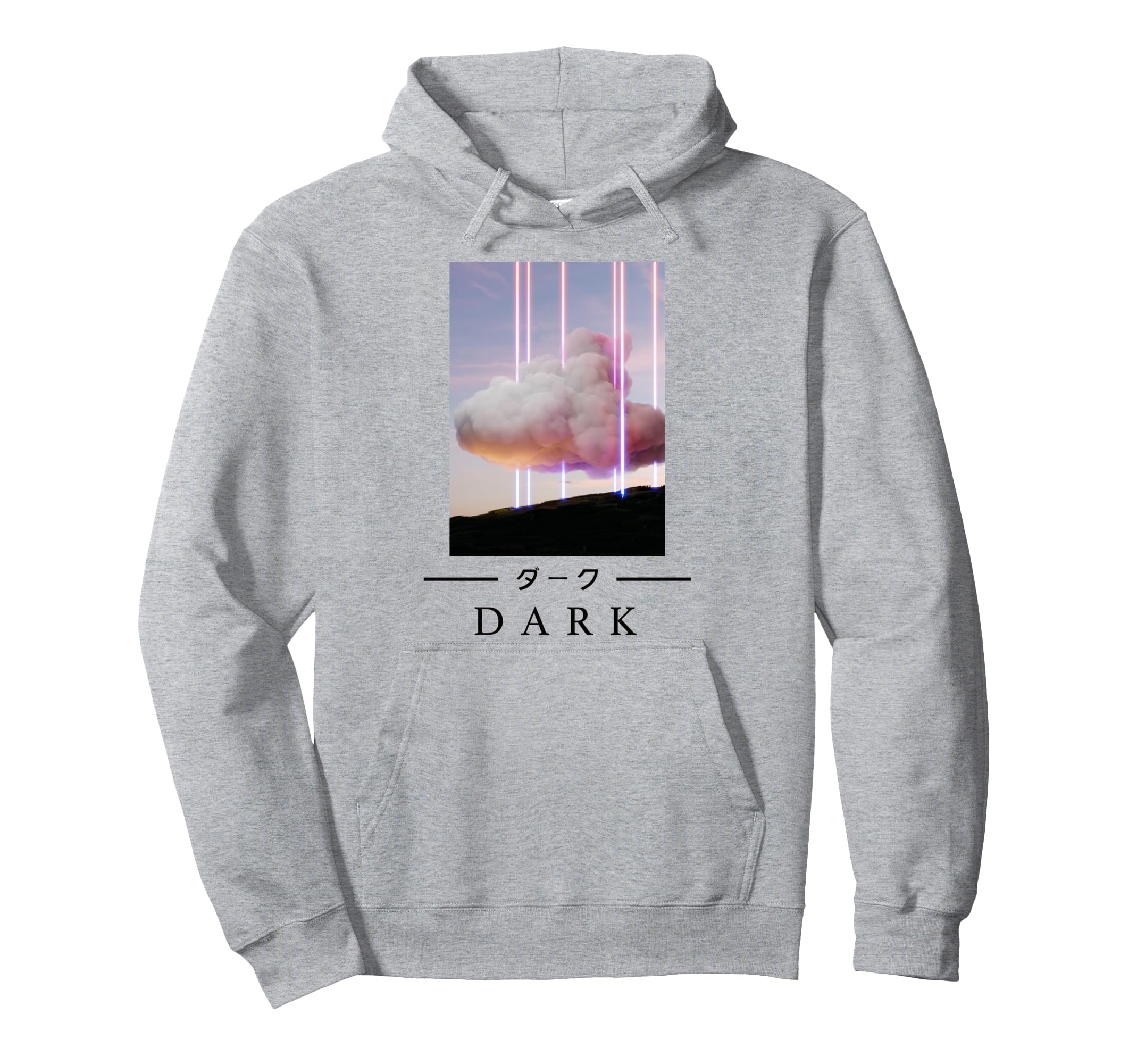 Retrowave Dark Japanese Art Hoodie - Fun Novelty Design for Adults - T-Shirt, Sweatshirt, Hoodie