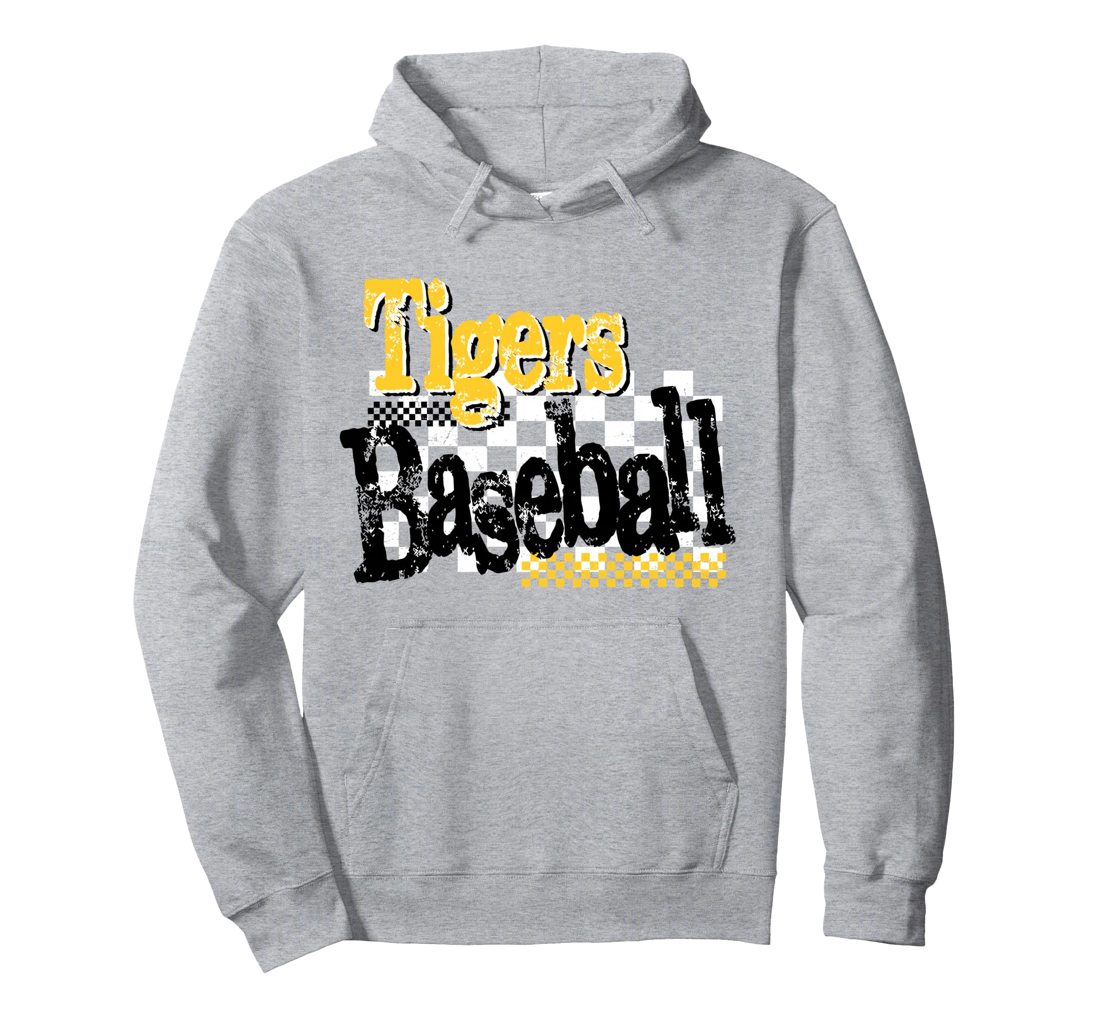 Yellow Tigers Baseball Mom Team Sports Hoodie - Aesthetic Graphic Unisex - T-Shirt, Sweatshirt, Hoodie