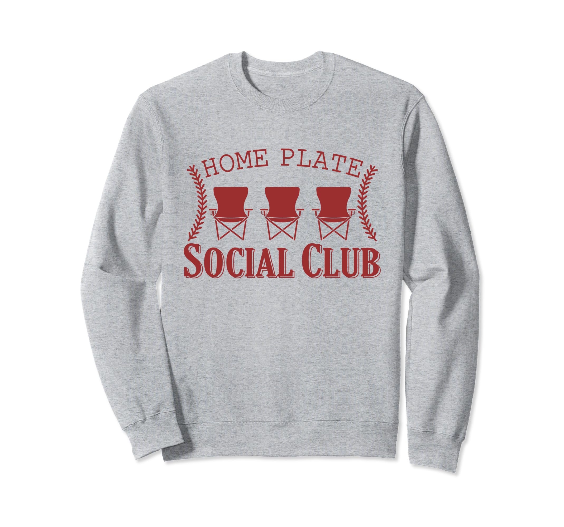 Home Plate Social Club Softball Sweatshirt - Casual Everyday Wear Unisex - T-Shirt, Sweatshirt, Hoodie