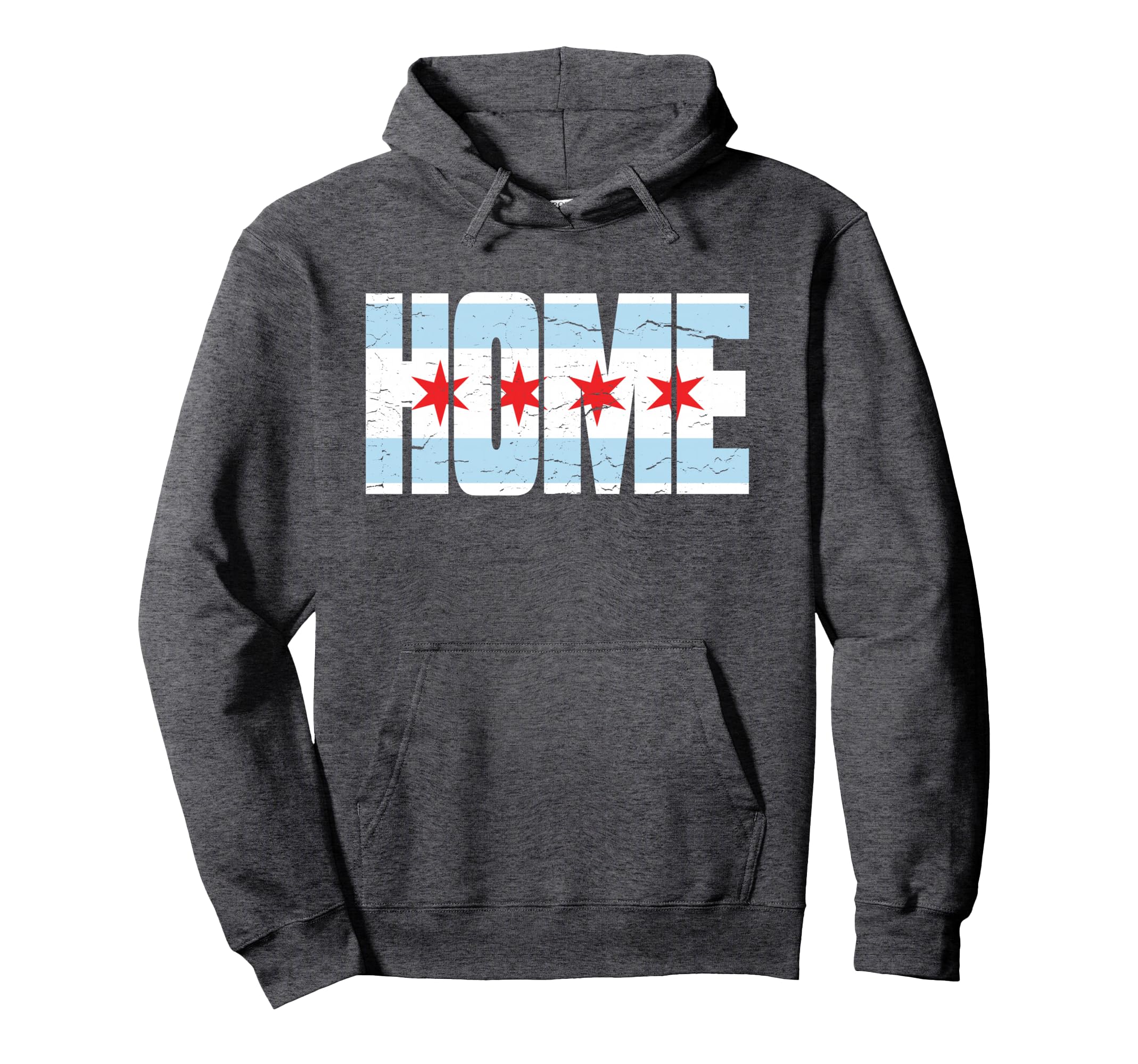 Chicago Distressed City Chicago Hoodie - Casual Everyday Wear Men Women - T-Shirt, Sweatshirt, Hoodie