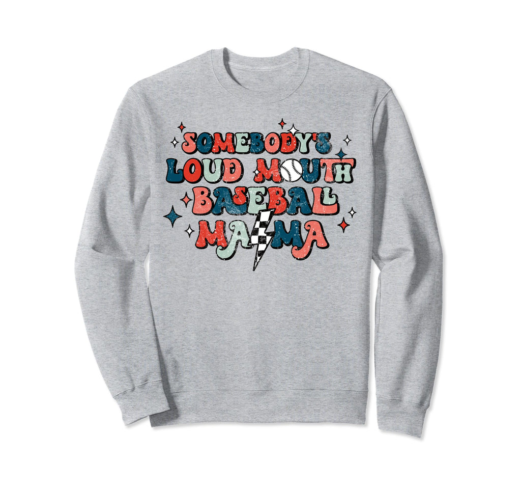 Funny Baseball Mama Checkered Sweatshirt - Casual Everyday Wear Men Women - T-Shirt, Sweatshirt, Hoodie