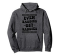 Even Baddies Get Saddies Boho Mental Hoodie - Aesthetic Graphic for Adults - T-Shirt, Sweatshirt, Hoodie