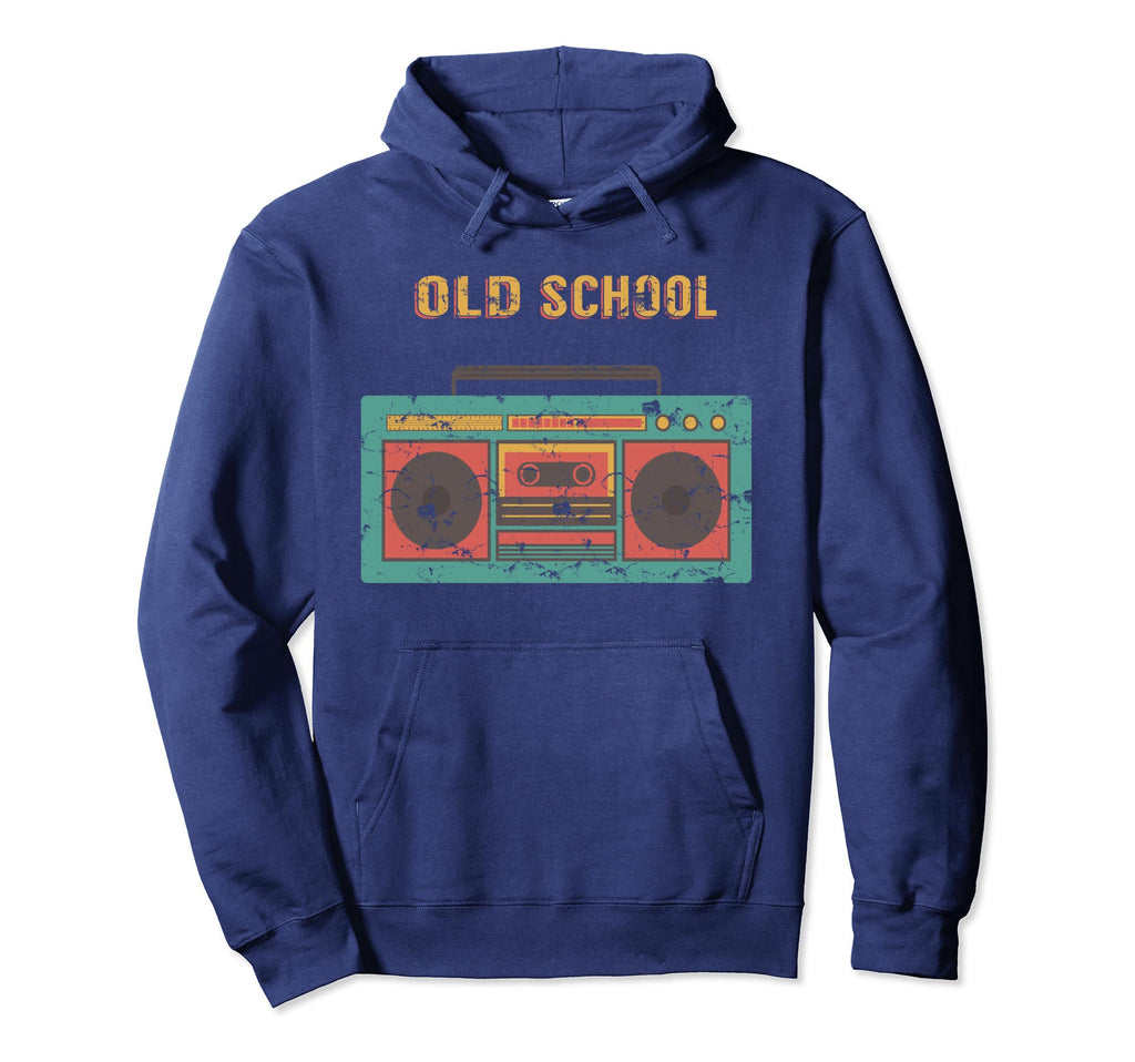 Old School Boombox Weathered 80S 90S Hoodie - Novelty Apparel for Adults - T-Shirt, Sweatshirt, Hoodie