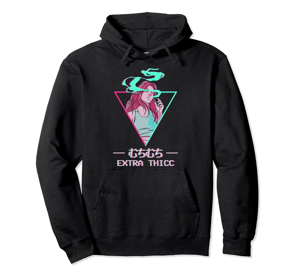 Extra Thicc Japanese Otaku Anime Hoodie - Minimalist Print Men Women - T-Shirt, Sweatshirt, Hoodie