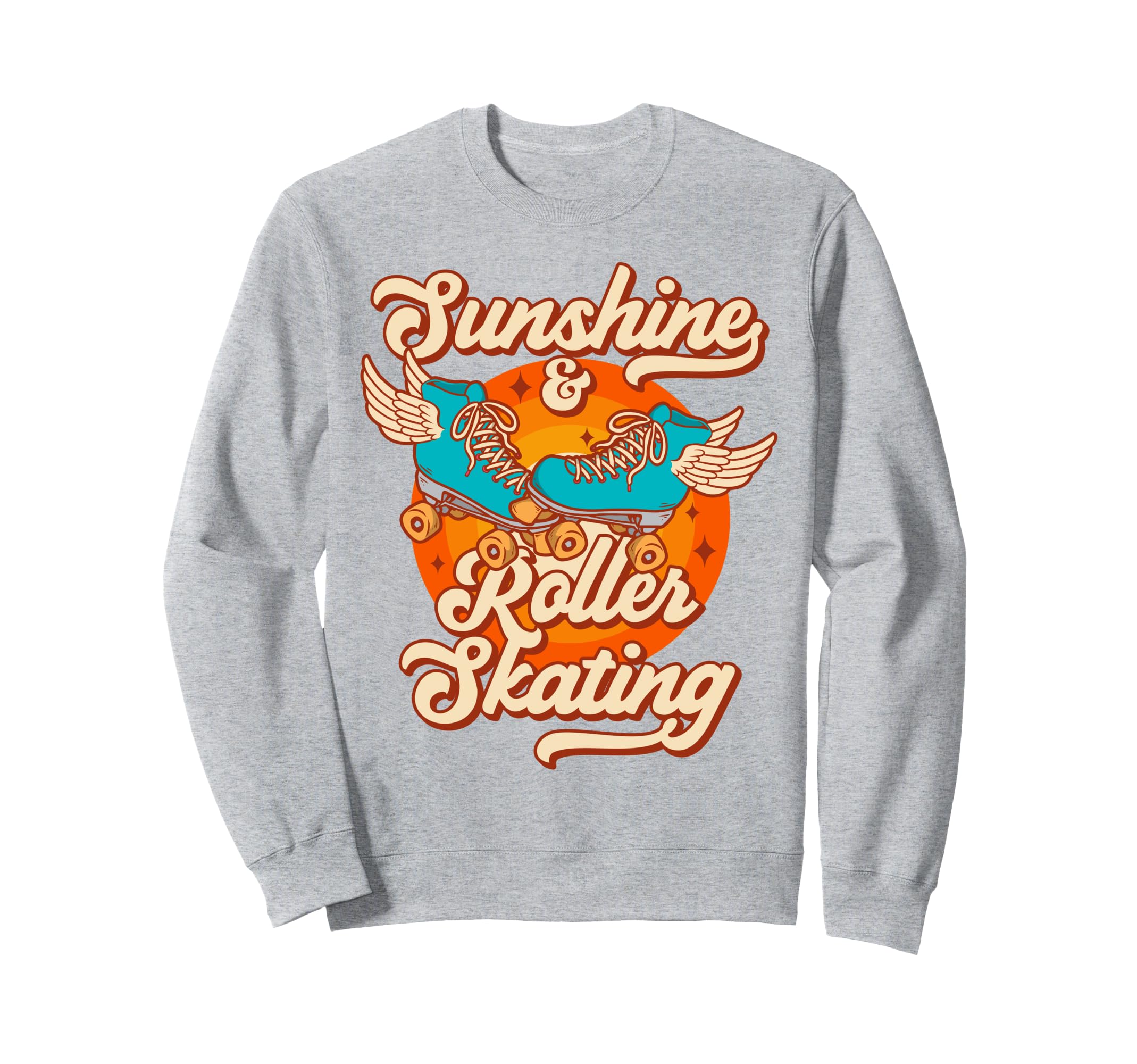 Roller Skating Skate 1970S Sunshine Sweatshirt - Unique Graphic for Adults - T-Shirt, Sweatshirt, Hoodie