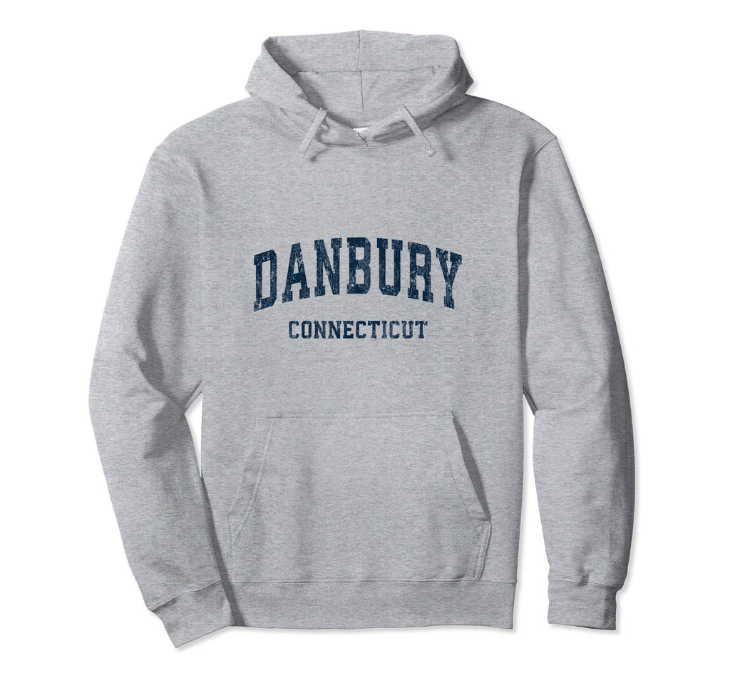 Danbury Connecticut Ct Varsity Sports Navy Hoodie - Graphic Print Men Women - T-Shirt, Sweatshirt, Hoodie