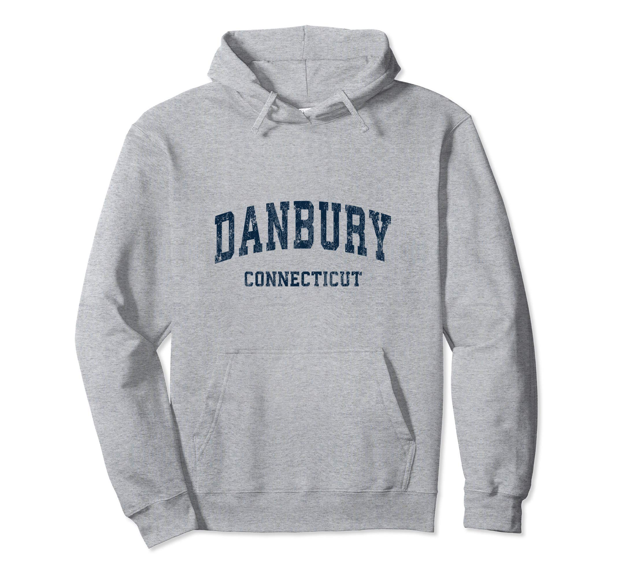 Danbury Connecticut Ct Varsity Sports Navy Hoodie - Graphic Print Men Women - T-Shirt, Sweatshirt, Hoodie