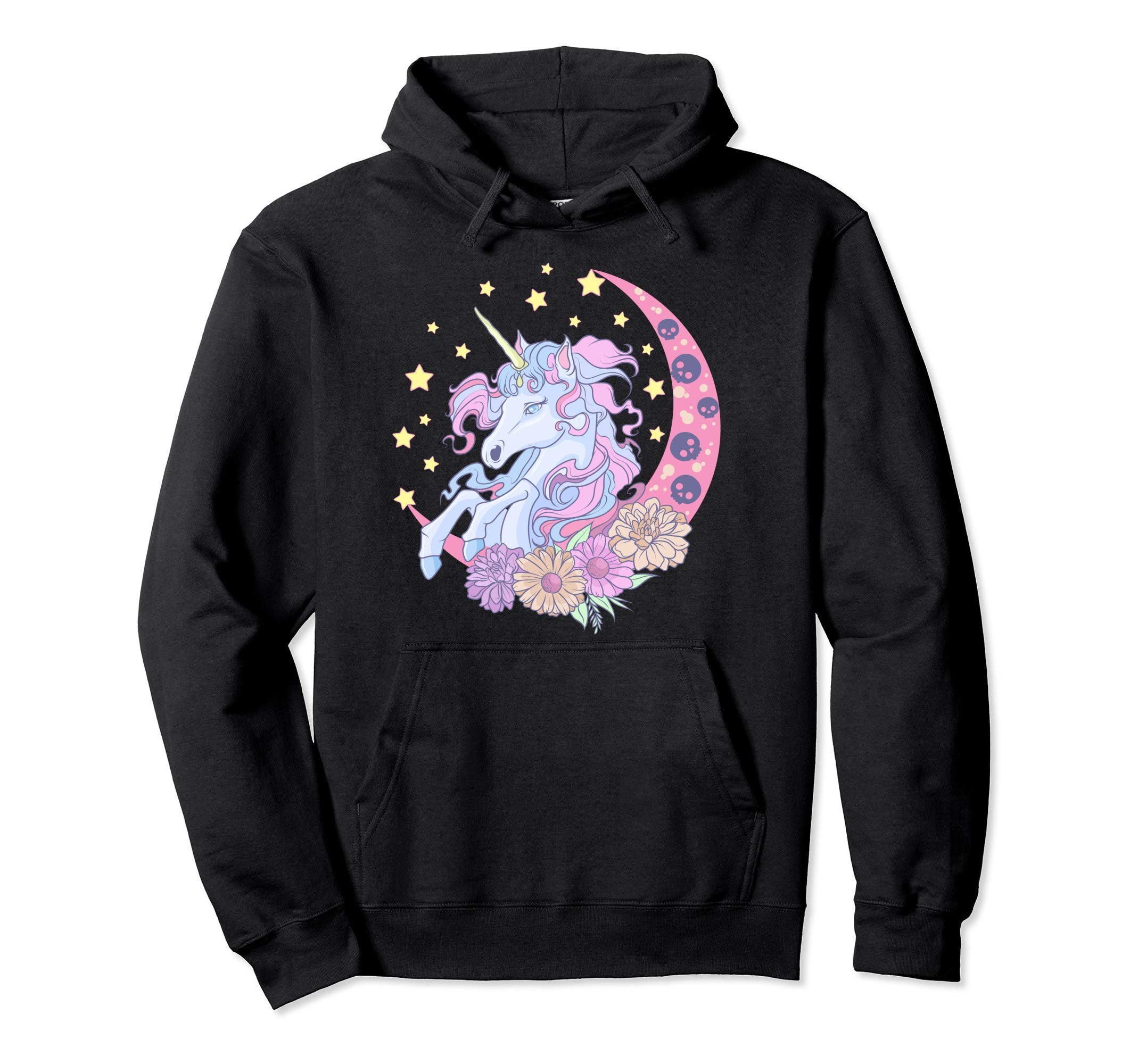 Pastel Goth Unicorn Japanese Anime Hoodie - Minimalist Print Men Women - T-Shirt, Sweatshirt, Hoodie