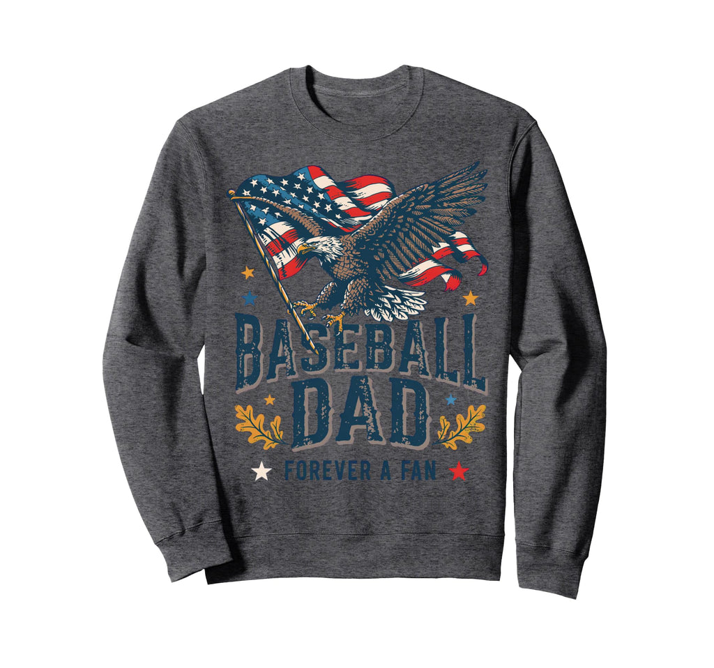 Baseball Dad Forever Fan Proud Sweatshirt - Minimalist Print for Adults - T-Shirt, Sweatshirt, Hoodie