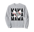 Coquette Groovy Baseball Mama Bow Sweatshirt - Casual Everyday Wear Unisex - T-Shirt, Sweatshirt, Hoodie