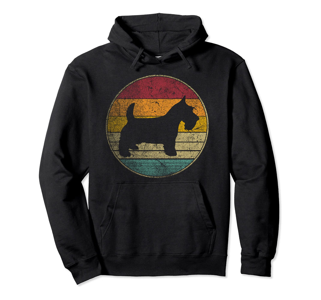 Scottish Terrier Scottie Dog Distressed Hoodie - Unique Graphic Men Women - T-Shirt, Sweatshirt, Hoodie