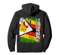 Zimbabwe Flag Distressed Zimbabwe Hoodie - Minimalist Print for Adults - T-Shirt, Sweatshirt, Hoodie