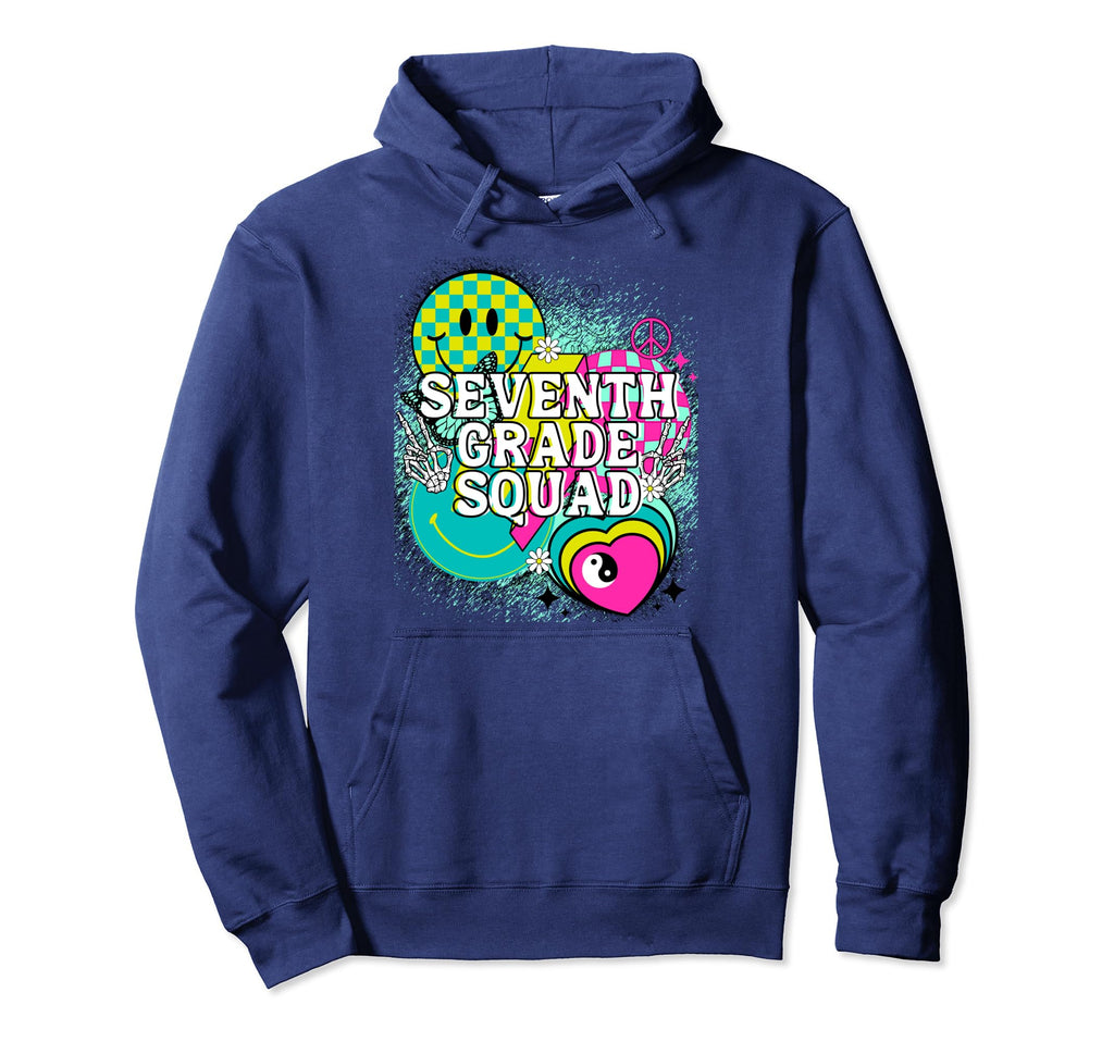 7Th Grade Happy Butterfly Y2K Preppy Hoodie - Casual Everyday Wear Unisex - T-Shirt, Sweatshirt, Hoodie