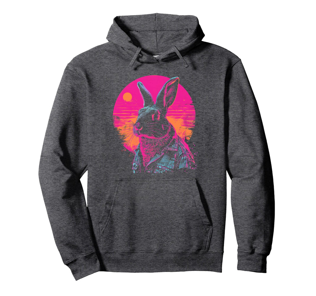 Rabbit Bunny Vaporwave Aesthetic Hoodie - Graphic Print for Adults - T-Shirt, Sweatshirt, Hoodie