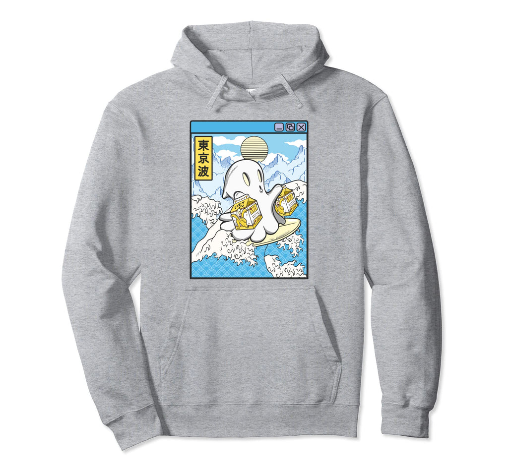 Surfing Ghost Banana Milk Japanese Hoodie - Aesthetic Graphic Men Women - T-Shirt, Sweatshirt, Hoodie