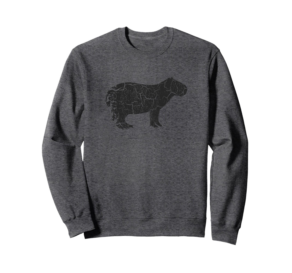 Capybara Distressed Capybara Sweatshirt - Minimalist Print Men Women - T-Shirt, Sweatshirt, Hoodie