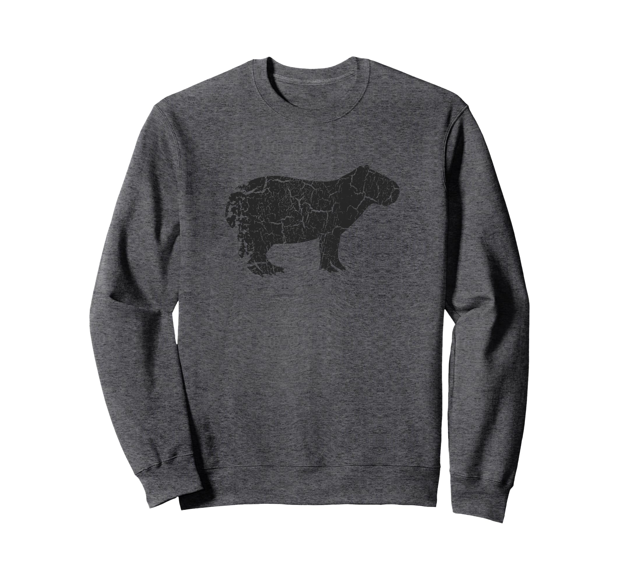 Capybara Distressed Capybara Sweatshirt - Minimalist Print Men Women - T-Shirt, Sweatshirt, Hoodie
