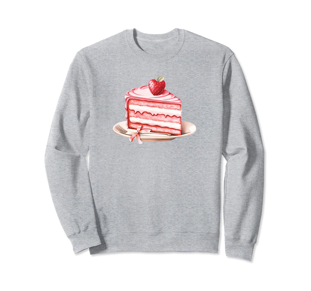 Coquette Strawberry Cake Girlcore Sweatshirt - Aesthetic Graphic Men Women - T-Shirt, Sweatshirt, Hoodie