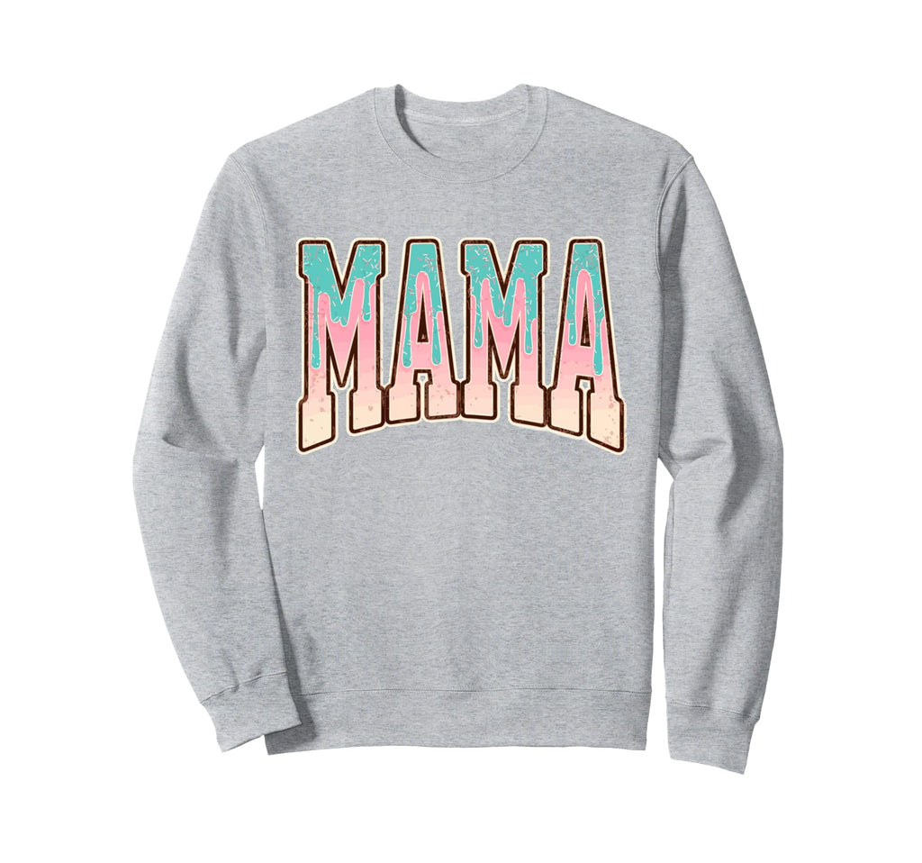 Baseball Drip Mom Ice Cream Drip Mama Sweatshirt - Trendy Graphic Unisex - T-Shirt, Sweatshirt, Hoodie
