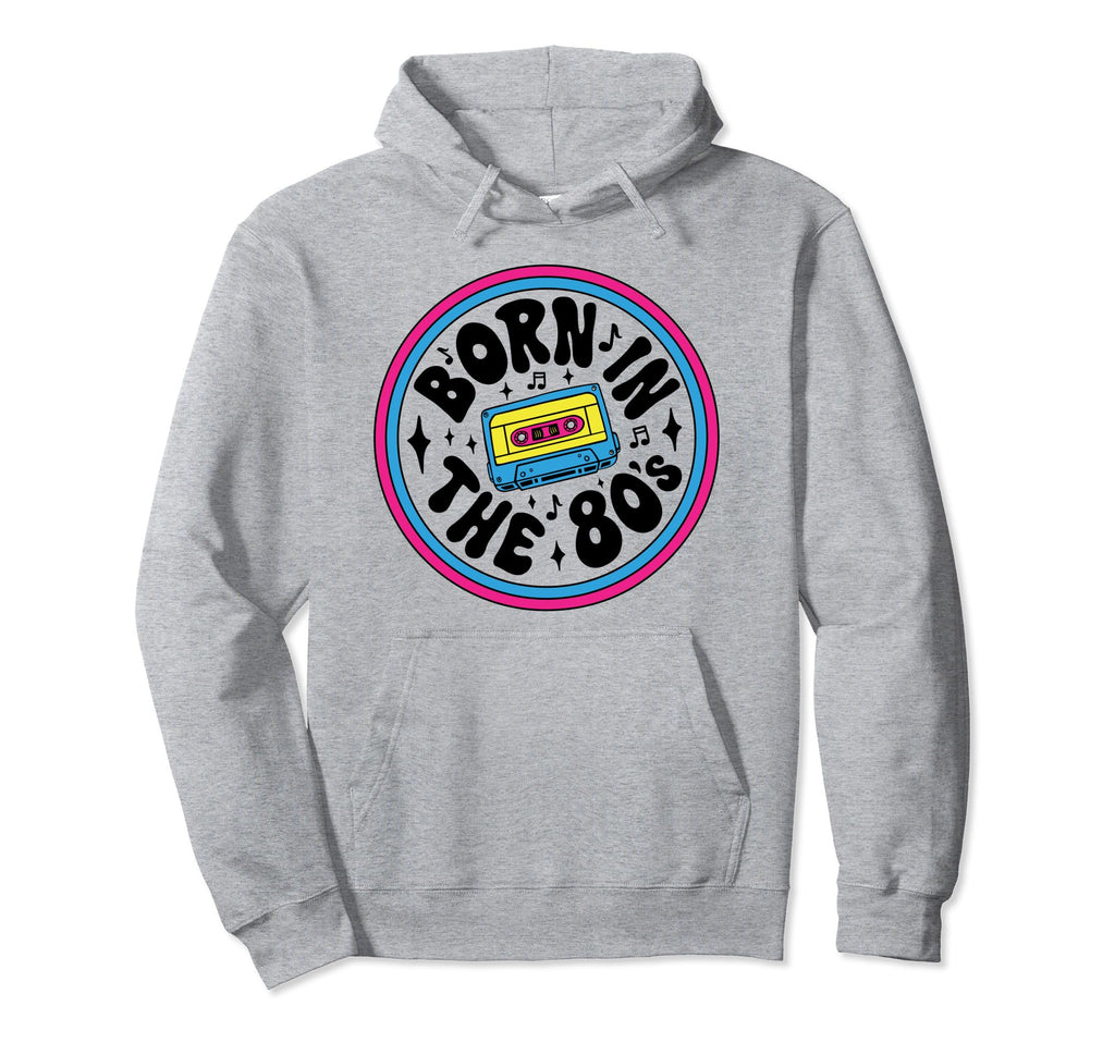 Born 80S Music Cassette Tape Mixtape Hoodie - Minimalist Print for Adults - T-Shirt, Sweatshirt, Hoodie