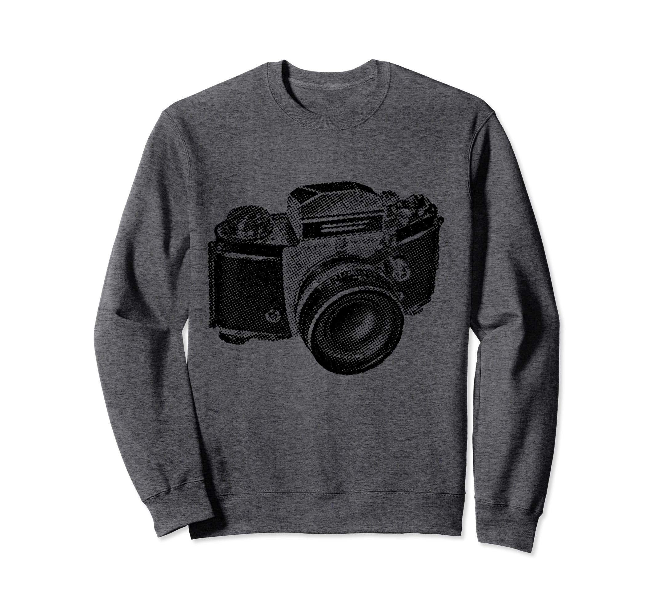 Camera Distressed Camera Artwork Gift Sweatshirt - Aesthetic Graphic Unisex - T-Shirt, Sweatshirt, Hoodie