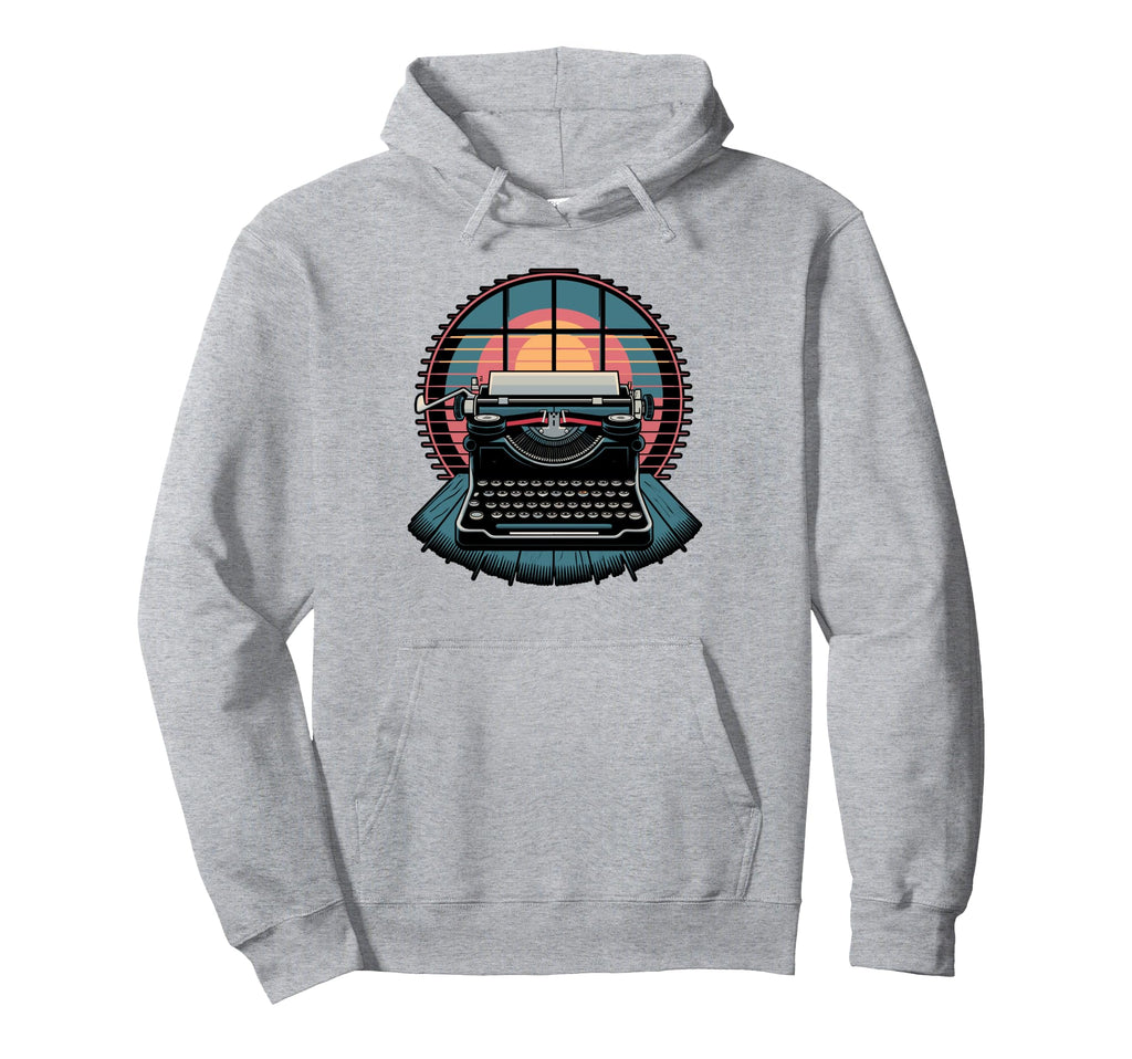 Typewriter 80S Writer Author Typist Hoodie - Unique Graphic for Adults - T-Shirt, Sweatshirt, Hoodie