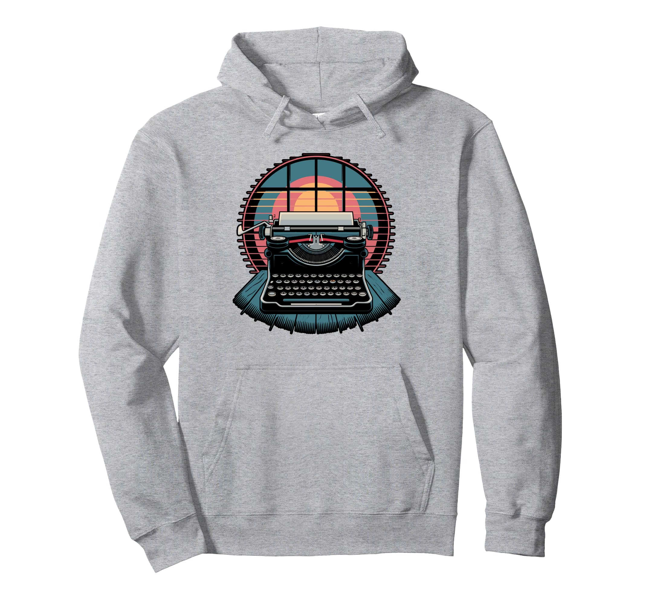 Typewriter 80S Writer Author Typist Hoodie - Unique Graphic for Adults - T-Shirt, Sweatshirt, Hoodie