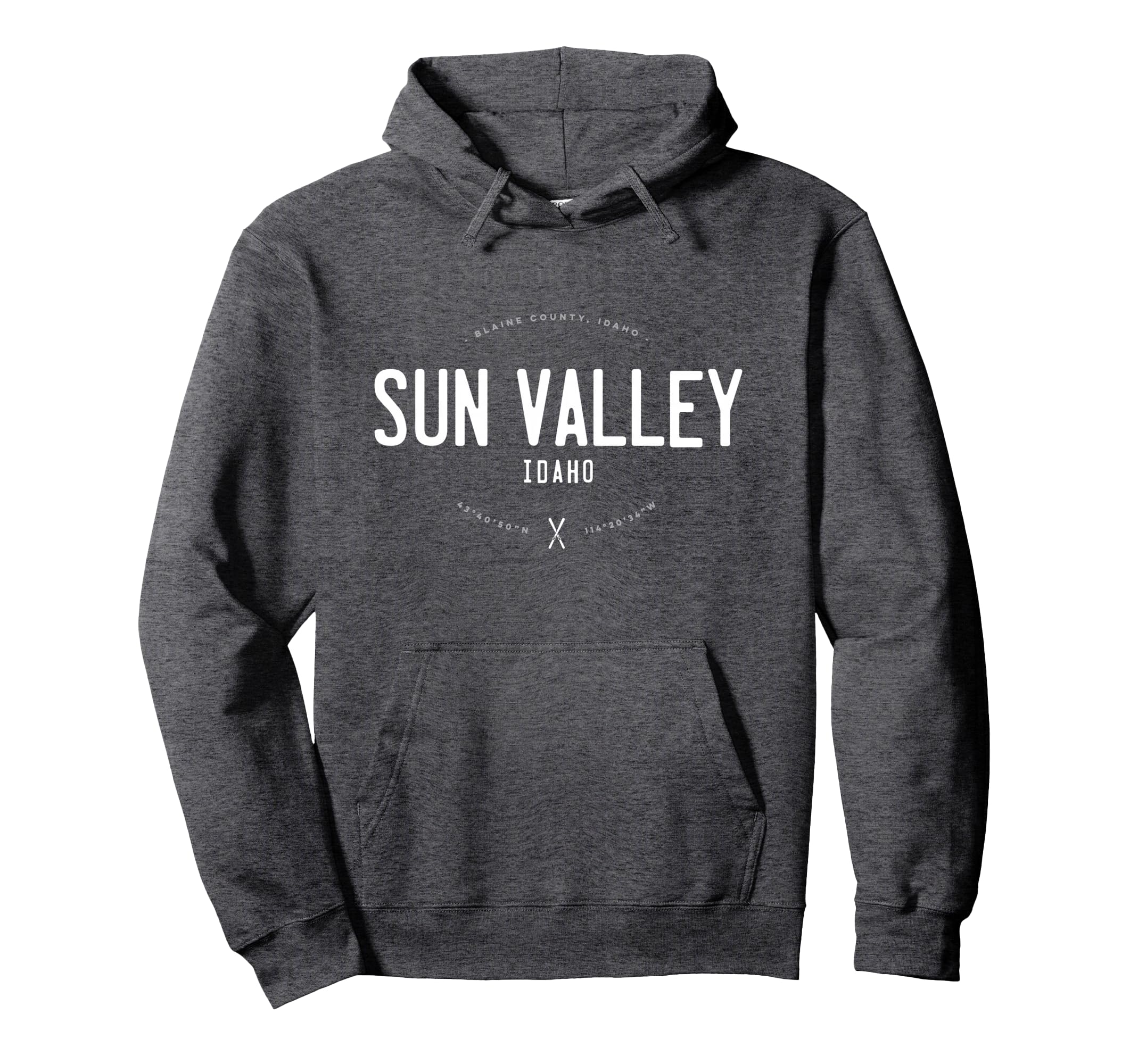 Sun Valley Idaho Distressed Ski Hoodie - Custom Art Print for Adults - T-Shirt, Sweatshirt, Hoodie