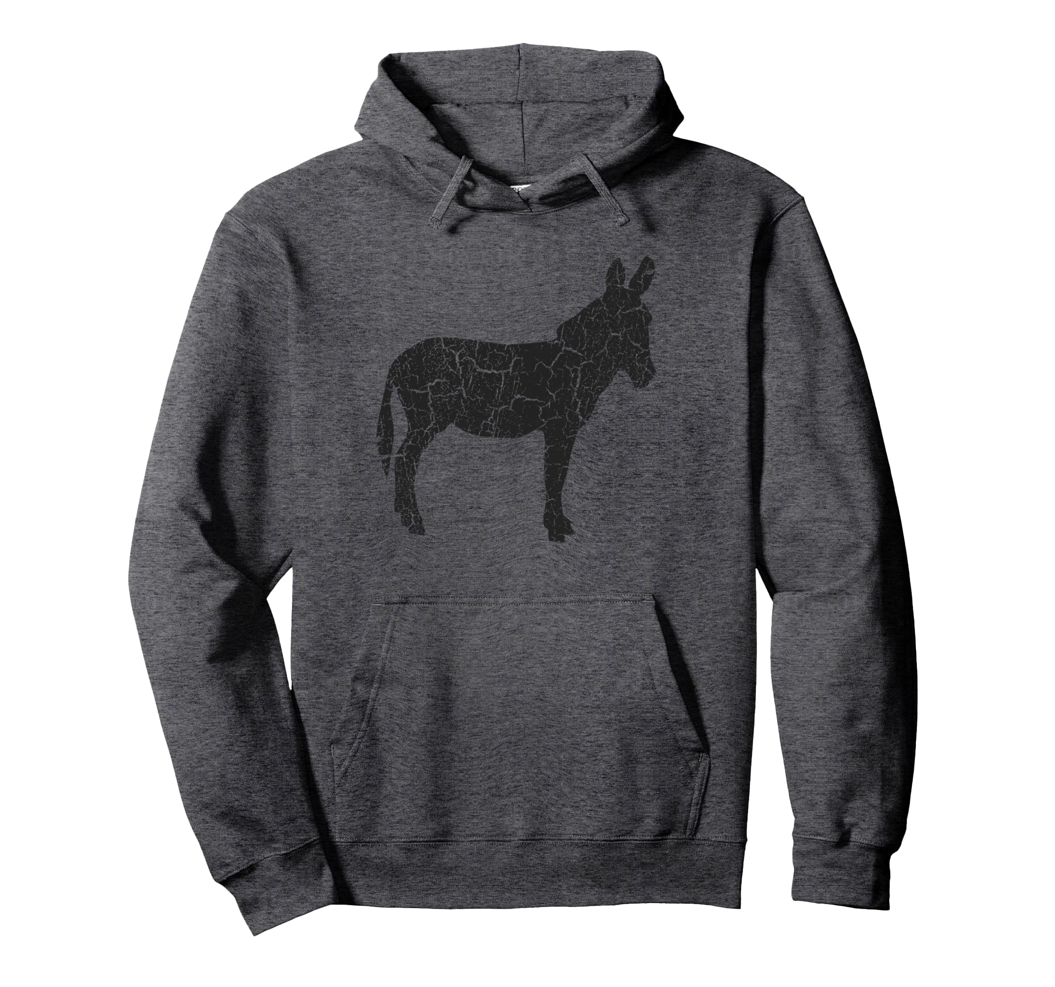Donkey Distressed Donkey Hoodie - Novelty Apparel for Adults - T-Shirt, Sweatshirt, Hoodie