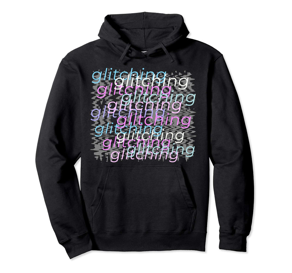 Glitching Vaporwave Aesthetic Emotional Hoodie - Unique Graphic for Adults - T-Shirt, Sweatshirt, Hoodie
