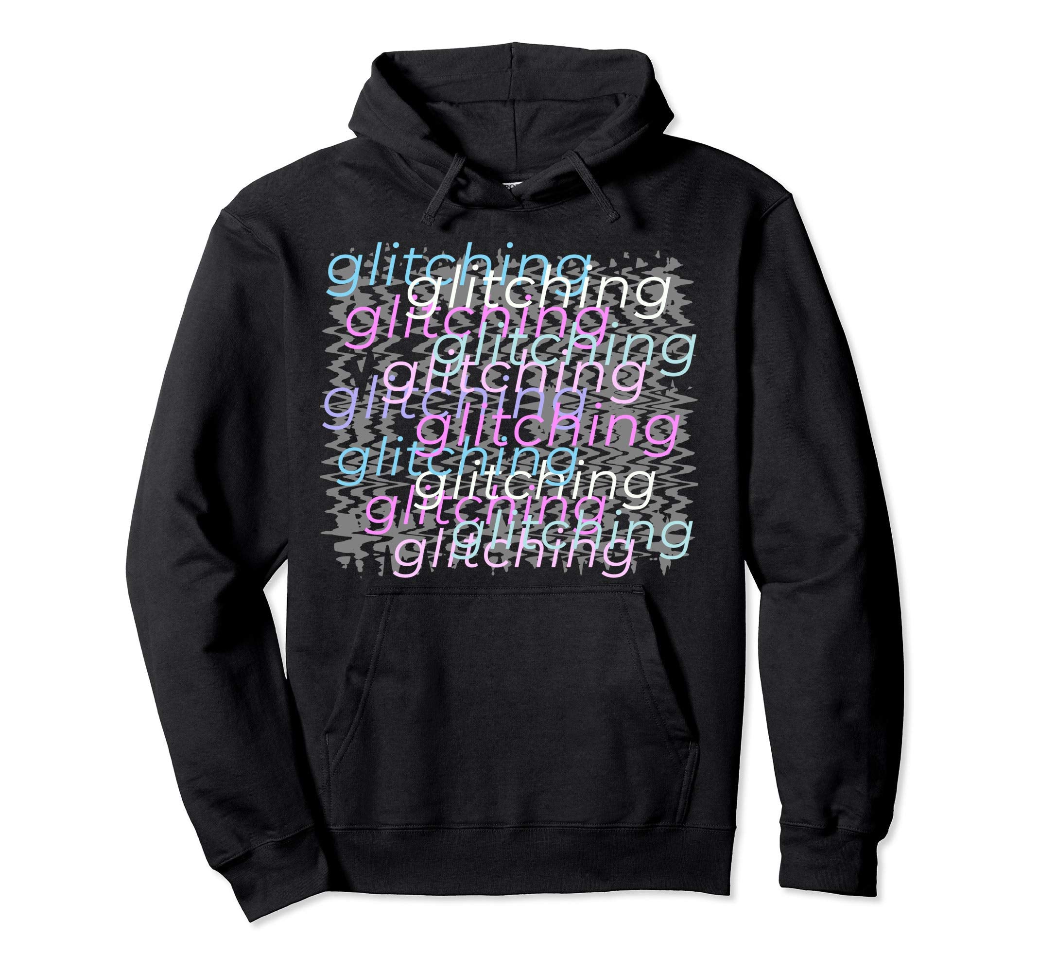 Glitching Vaporwave Aesthetic Emotional Hoodie - Unique Graphic for Adults - T-Shirt, Sweatshirt, Hoodie