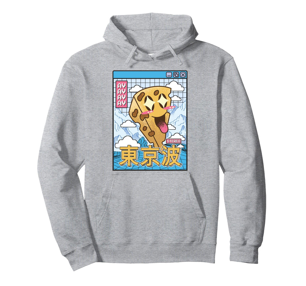 Happy Cheese Vaporwave Aesthetic Grid Hoodie - Minimalist Print for Adults - T-Shirt, Sweatshirt, Hoodie