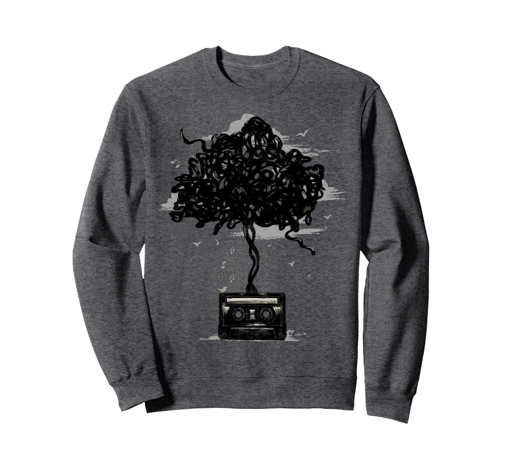 Cassette Tape 80S Cassette Tree Sweatshirt - Aesthetic Graphic for Adults - T-Shirt, Sweatshirt, Hoodie
