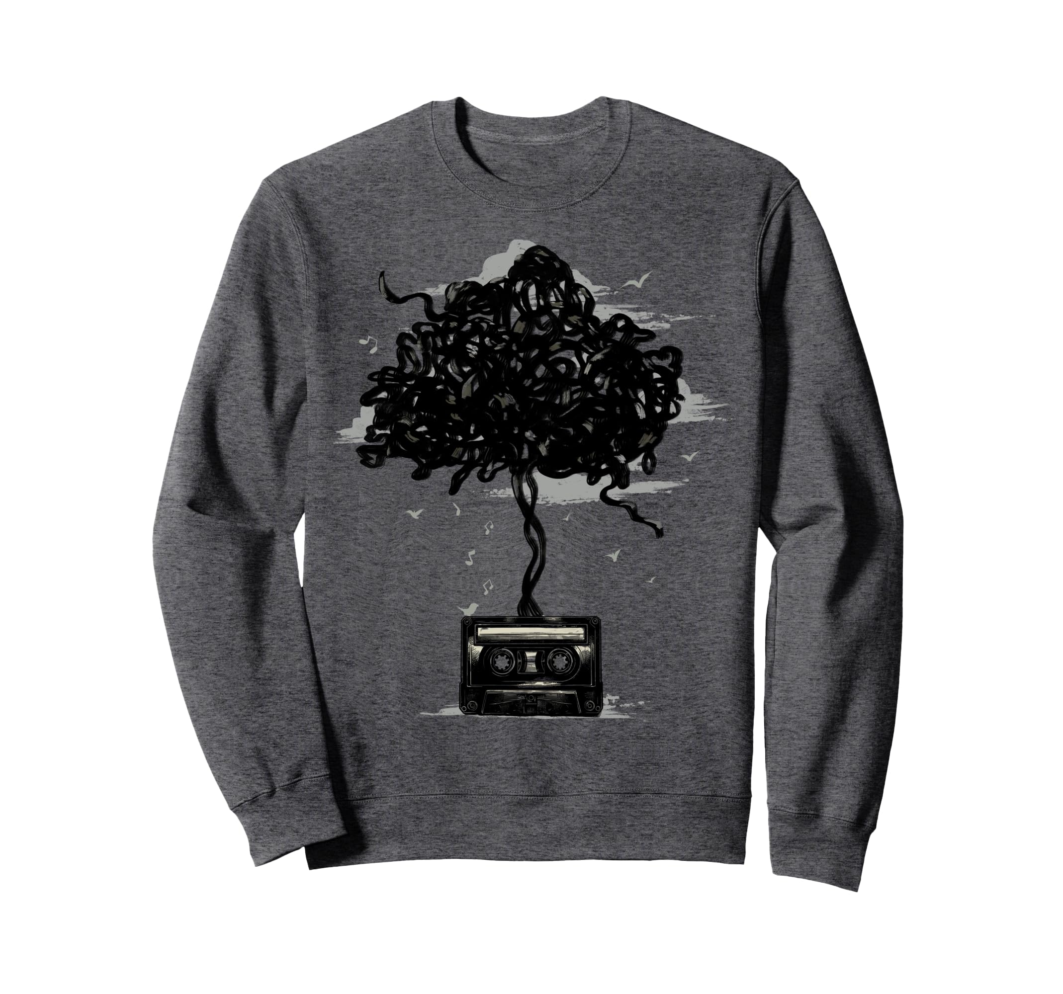 Cassette Tape 80S Cassette Tree Sweatshirt - Aesthetic Graphic for Adults - T-Shirt, Sweatshirt, Hoodie
