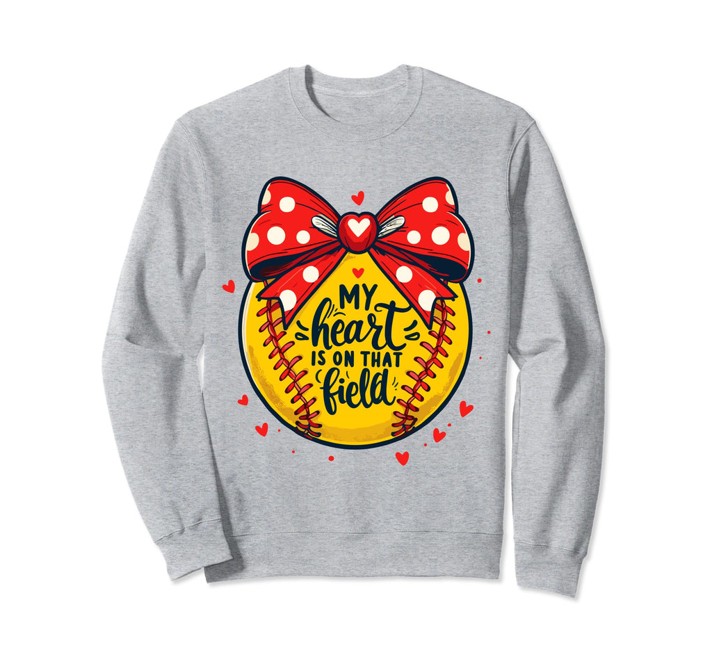 My Heart Is That Field Baseball Sweatshirt - Fun Novelty Design Unisex - T-Shirt, Sweatshirt, Hoodie
