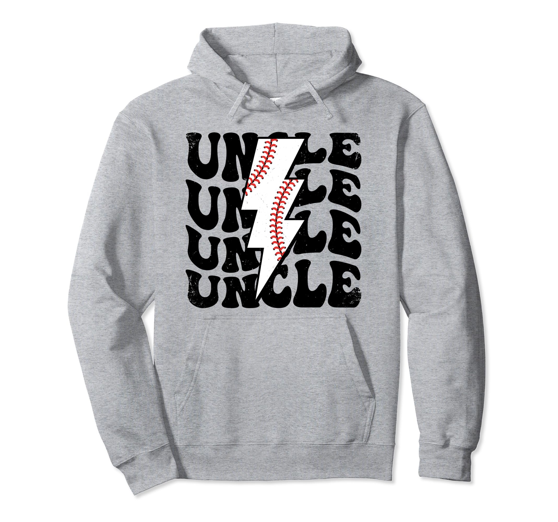 Lightning Groovy Proud Baseball Uncle Family Hoodie - Graphic Print Unisex - T-Shirt, Sweatshirt, Hoodie