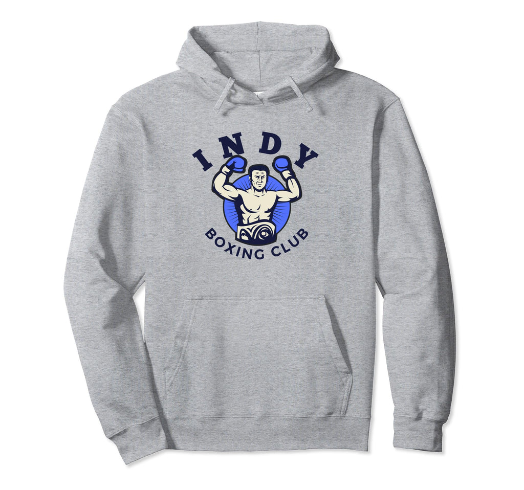 Indy Boxing Club Distressed Boxer Hoodie - Casual Everyday Wear Men Women - T-Shirt, Sweatshirt, Hoodie