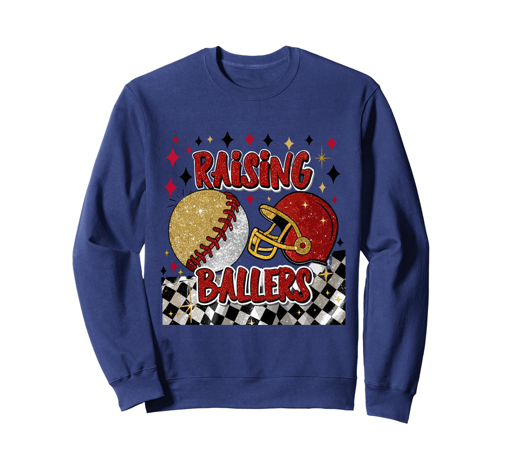 Raising Ballers Softball Baseball Sweatshirt - Novelty Apparel Men Women - T-Shirt, Sweatshirt, Hoodie