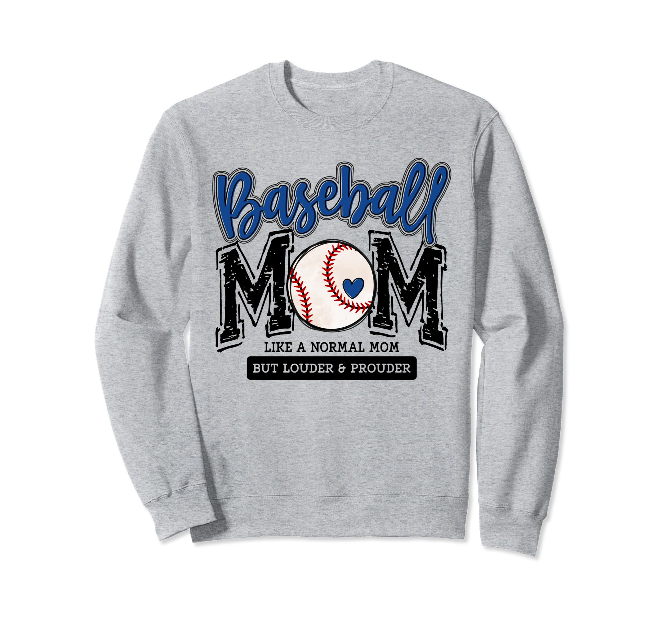 Baseball Mom Blue Varsity Sweatshirt - Casual Everyday Wear for Adults - T-Shirt, Sweatshirt, Hoodie