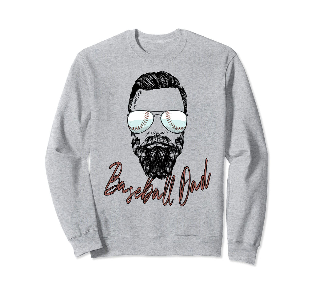 Baseball Dad Beard Sunglasses Sweatshirt - Casual Everyday Wear Unisex - T-Shirt, Sweatshirt, Hoodie