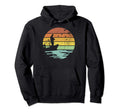 Fly Fishing Sunset Distressed Hoodie - Aesthetic Graphic Men Women - T-Shirt, Sweatshirt, Hoodie