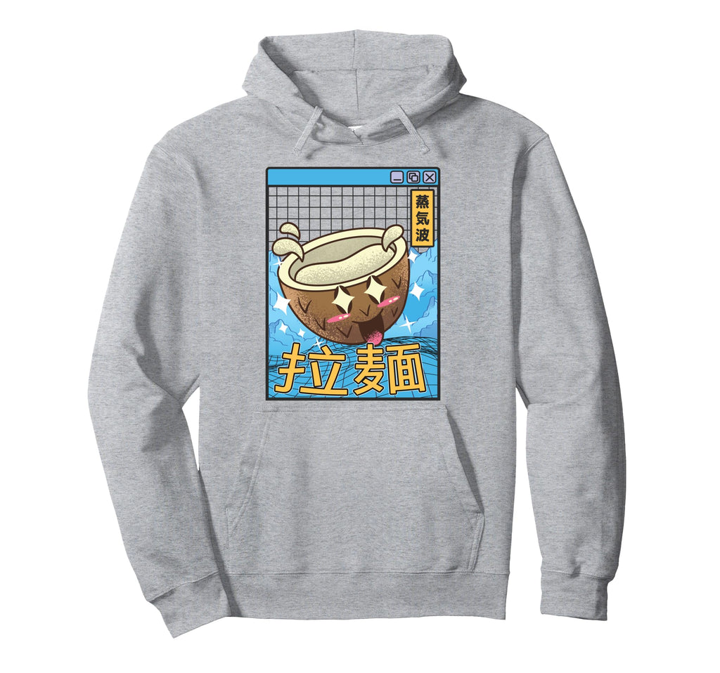 Coconut Kawaii Grid Vaporwave Aesthetic Hoodie - Unique Graphic Men Women - T-Shirt, Sweatshirt, Hoodie