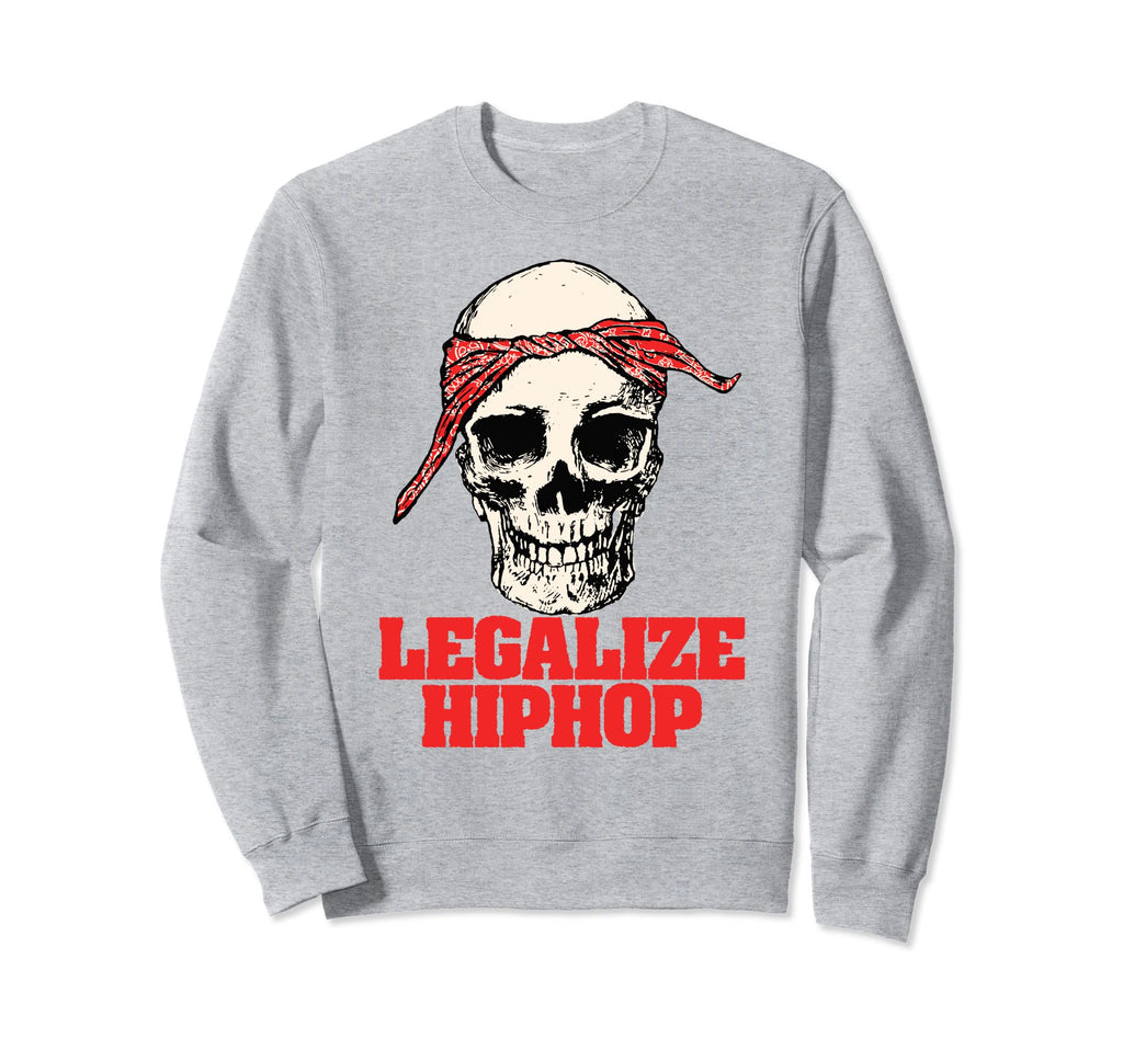 Legalize Hiphop Skull Do Rag Bandana Sweatshirt - Custom Art Print Unisex - T-Shirt, Sweatshirt, Hoodie
