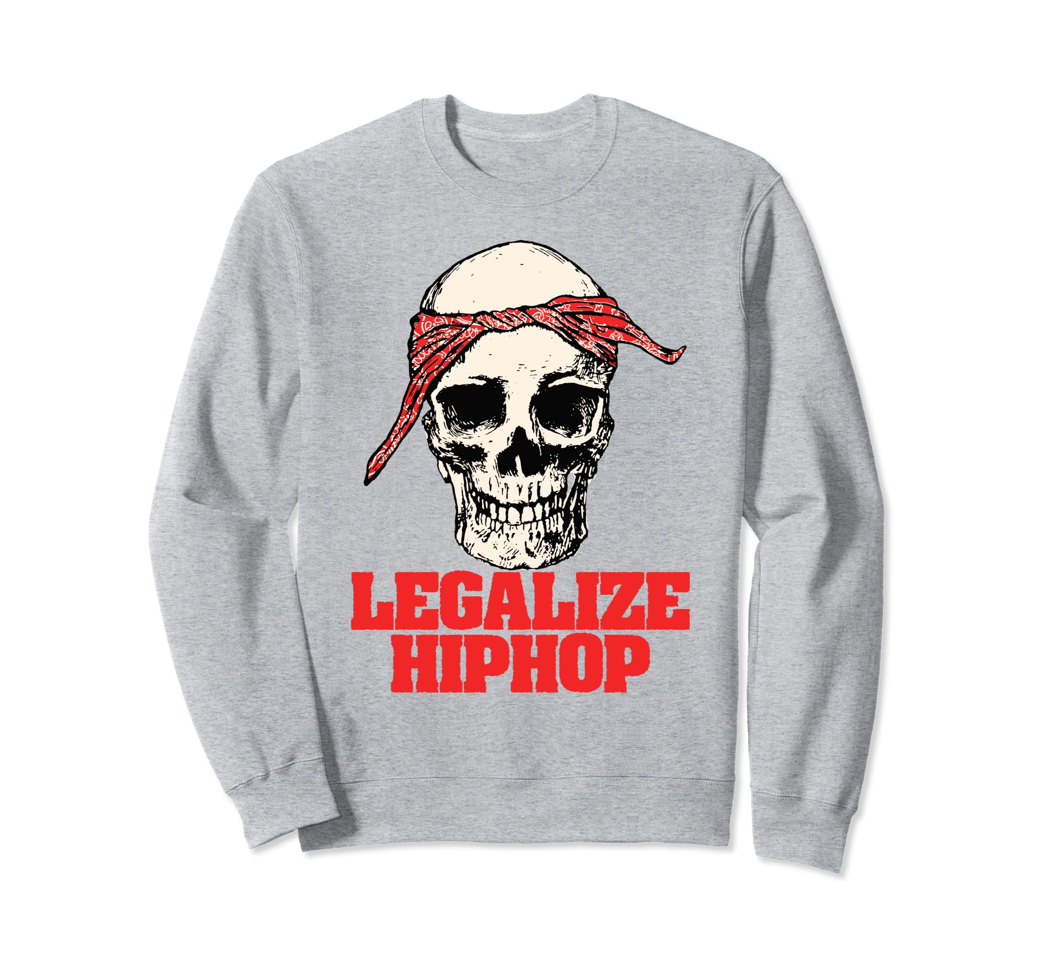 Legalize Hiphop Skull Do Rag Bandana Sweatshirt - Custom Art Print Unisex - T-Shirt, Sweatshirt, Hoodie
