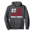 Mike Trout Flag Gameday Hoodie - Aesthetic Graphic Men Women - T-Shirt, Sweatshirt, Hoodie