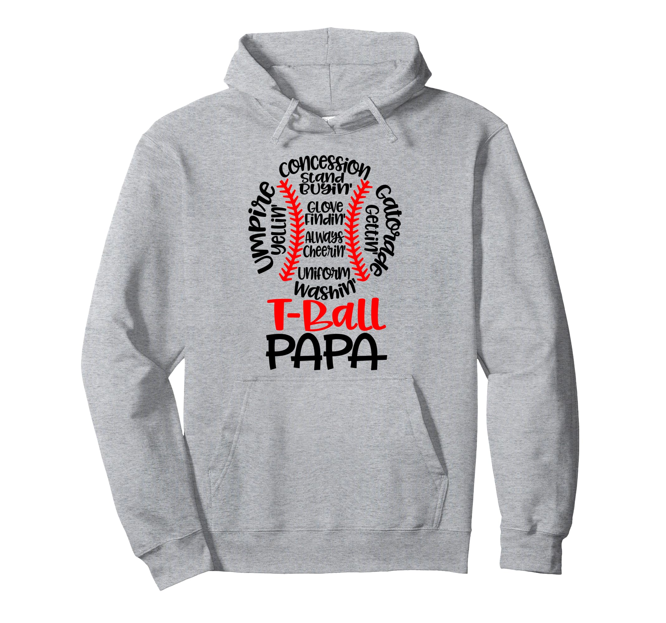 Teeball Papa Funny T Ball Game Hoodie - Fun Novelty Design Men Women - T-Shirt, Sweatshirt, Hoodie