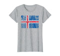 Iceland Flag Icelandic Flag Distressed T-Shirt - Graphic Print for Adults - T-Shirt, Sweatshirt, Hoodie