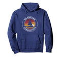 Branford Connecticut Sailboat 70S Sunset Hoodie - Unique Graphic Unisex - T-Shirt, Sweatshirt, Hoodie