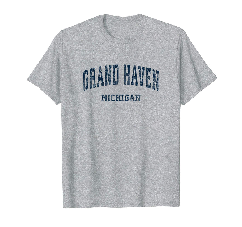 Grand Haven Michigan Mi Varsity T-Shirt - Minimalist Print for Adults - T-Shirt, Sweatshirt, Hoodie
