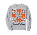 Baseball Mom Coquette Bow Game Day Sweatshirt - Aesthetic Graphic Unisex - T-Shirt, Sweatshirt, Hoodie